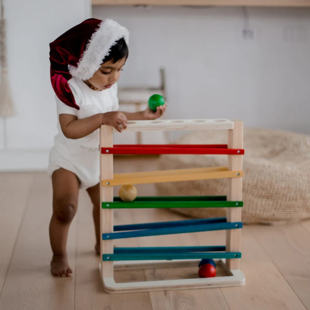 Little Teekie Wooden Ball Drop Track Toy