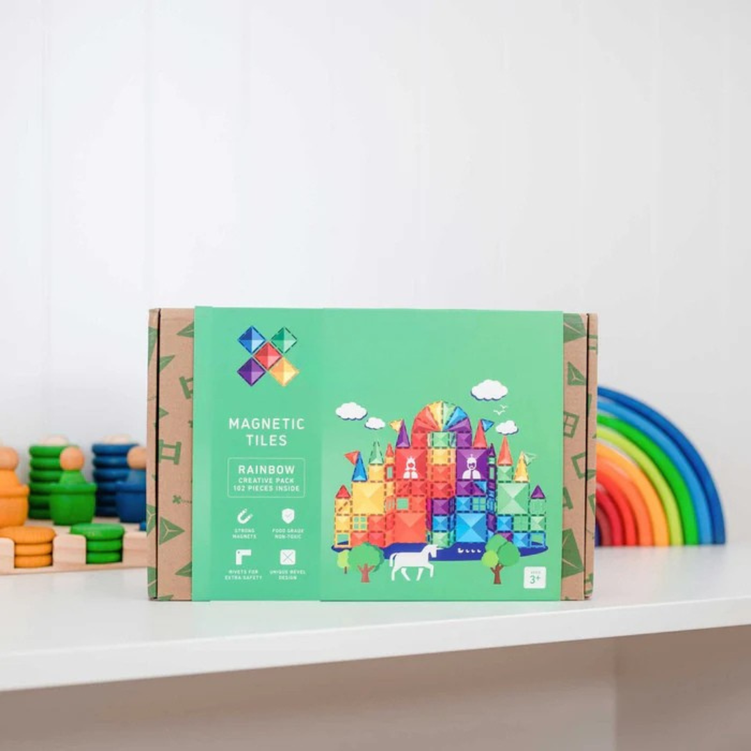 Little Teekie Rainbow Magnetic Building Tiles Set