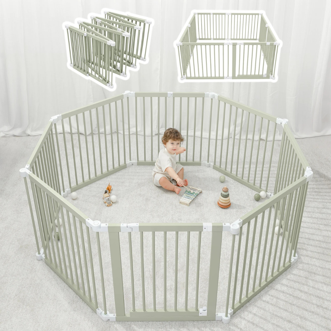 Little Teekie Wooden Baby Playpen Safety Fence