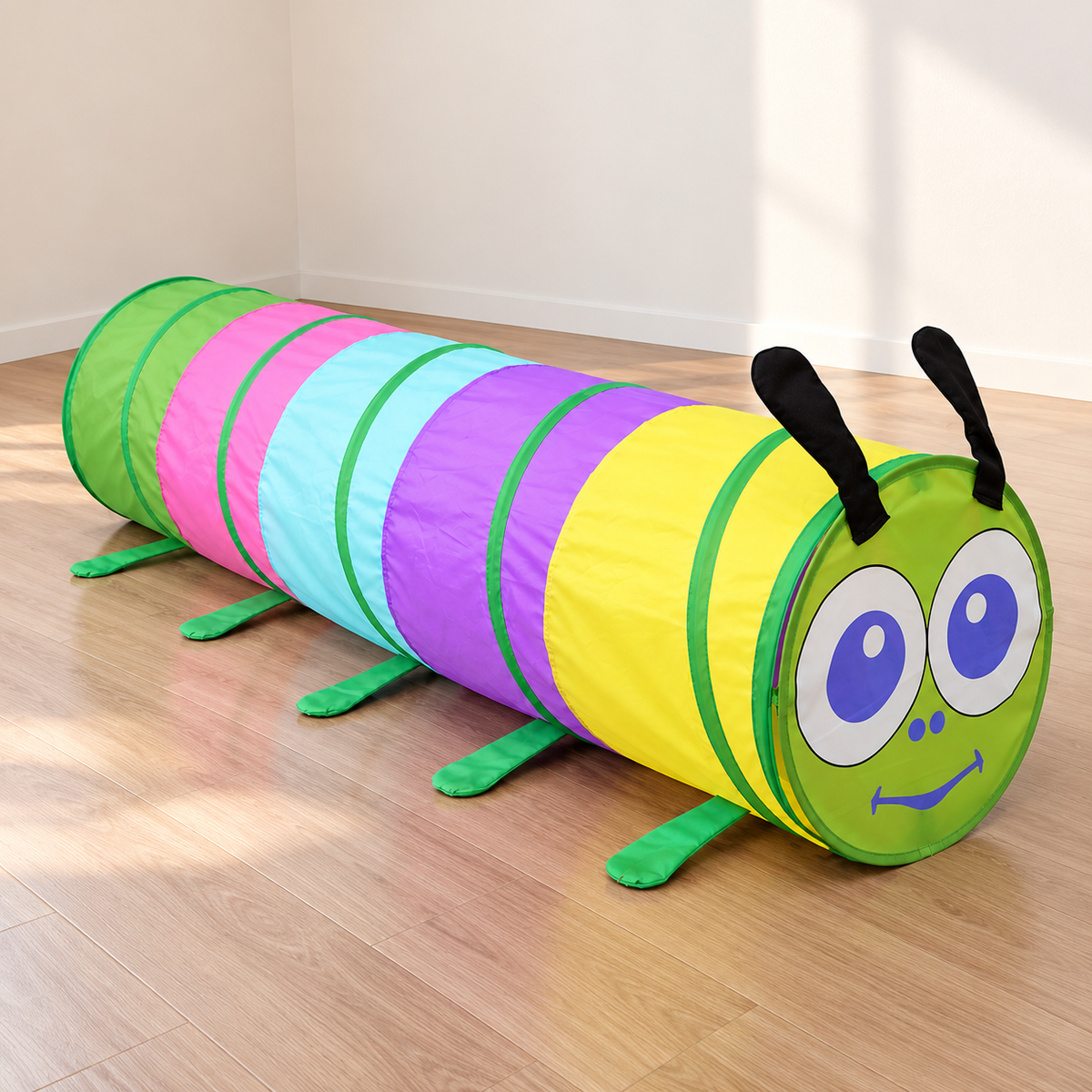 Little Teekie Play Tunnel | OEKO-TEX Cotton Canvas, Foldable – Caterpillar