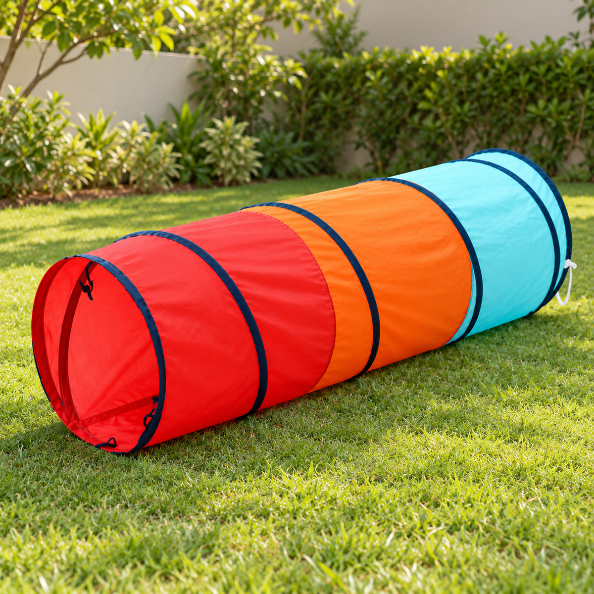 Little Teekie Play Tunnel | OEKO-TEX Cotton Canvas, Foldable – Multicolor