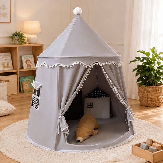 Kids Play Tent Indoor Princess Teepee | Gray