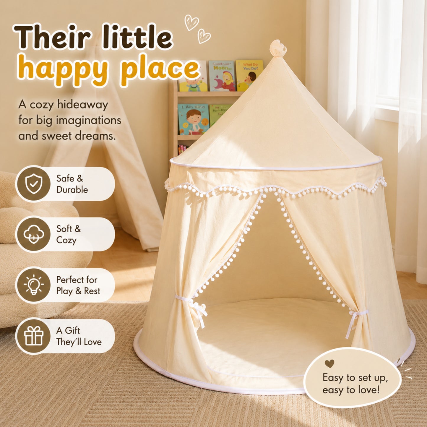 Little Teekie Princess Play Tent Indoor Kids Castle