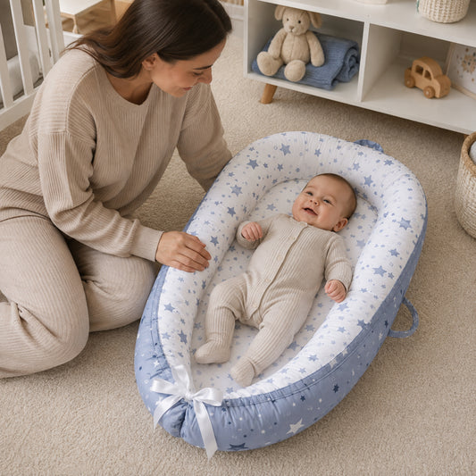 Little Teekie Leaf Print Baby Nest Lounger