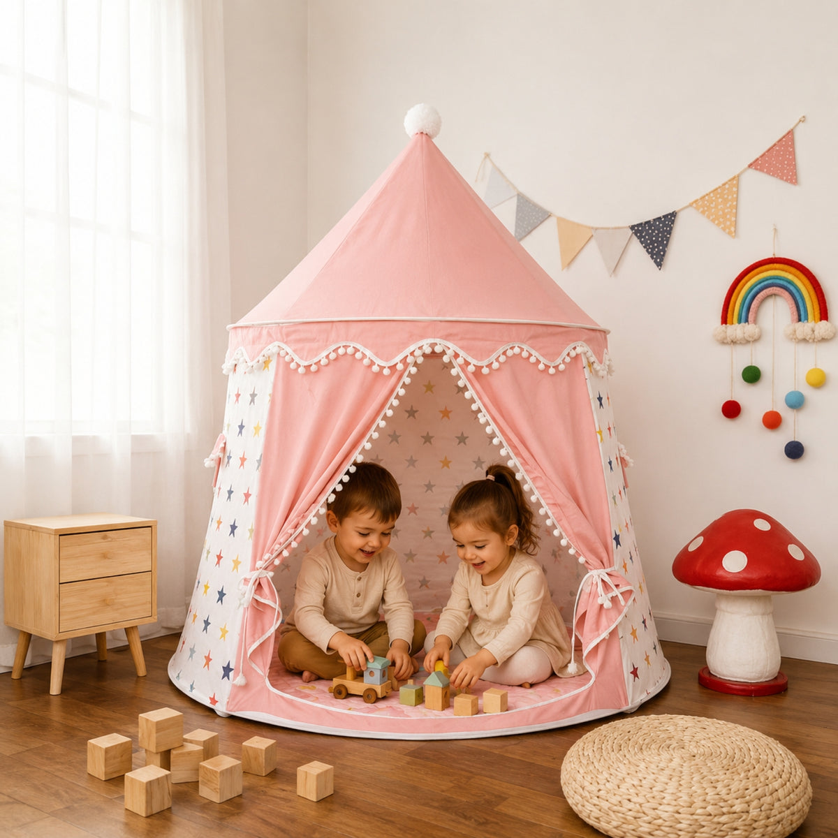 Kids Star Pattern Indoor Play Tent