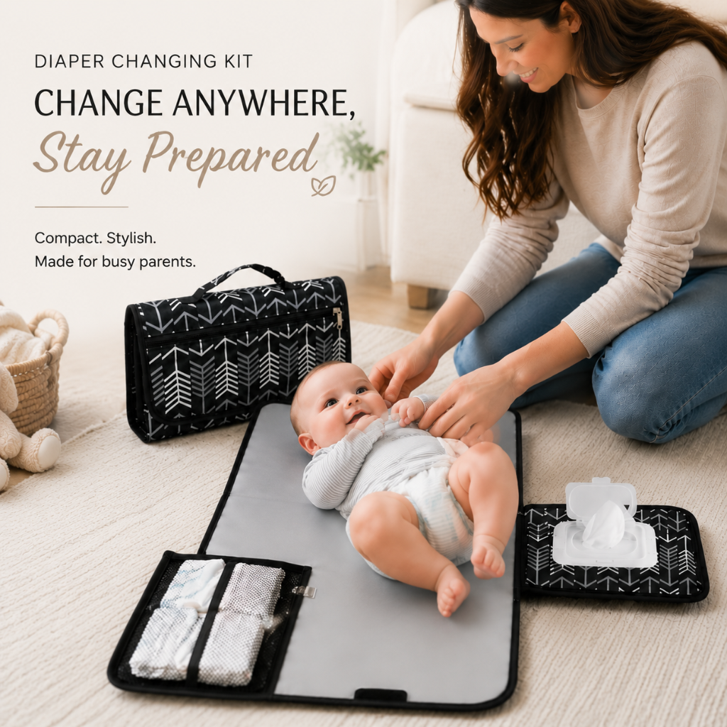 Little Teekie Portable Baby Changing Pad Organizer