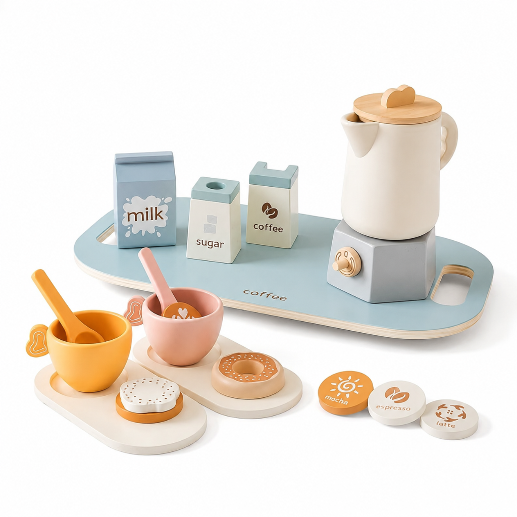 Little Teekie Kids Coffee & Afternoon Tea Pretend Play Set