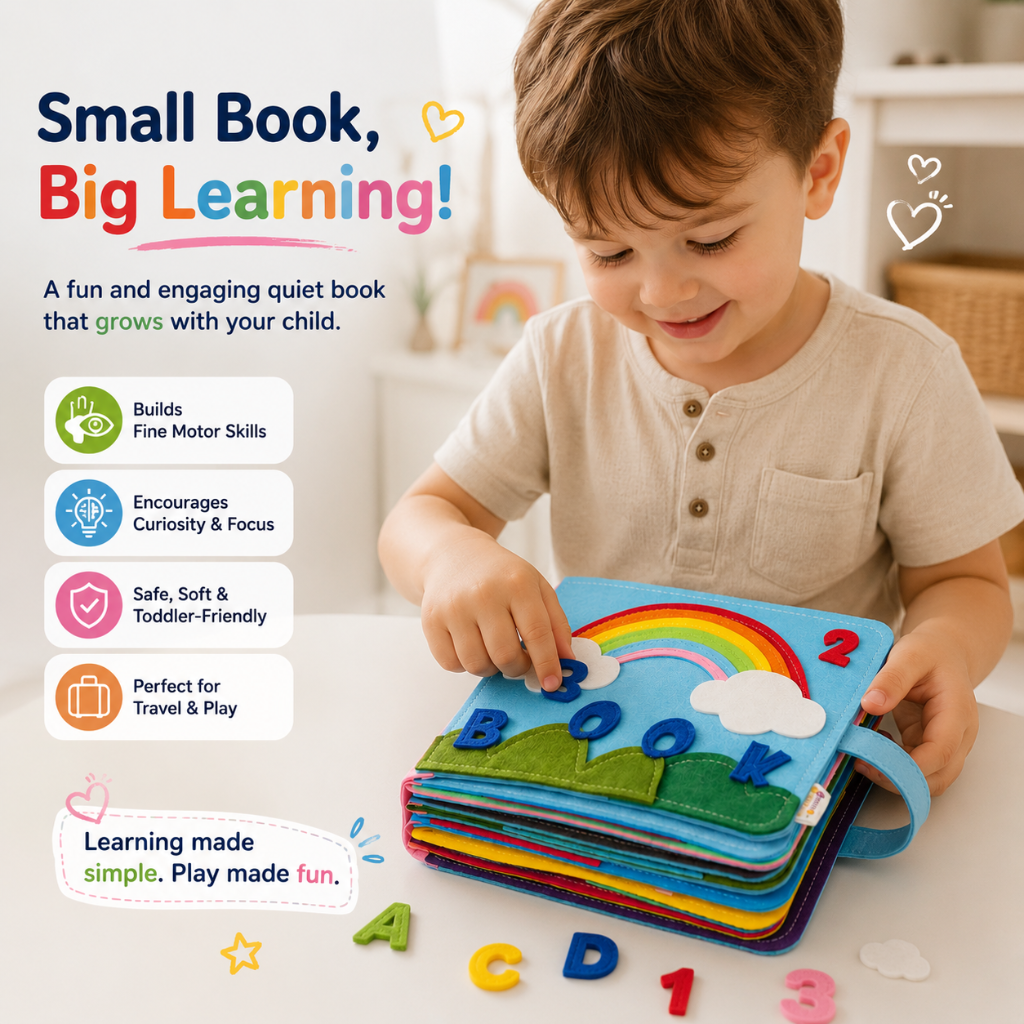 Interactive Montessori Felt Activity Story Book for Toddlers