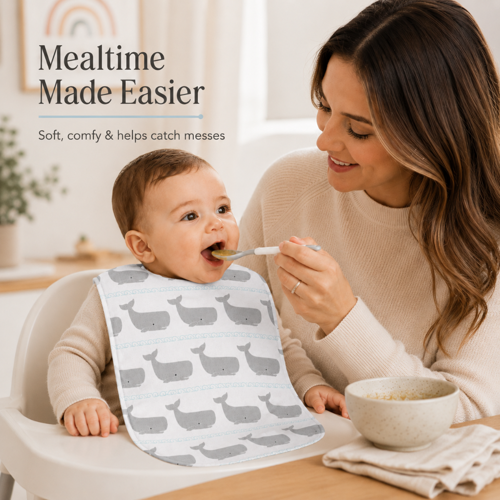 Little Teekie Soft Cotton Baby Burp Cloth Set