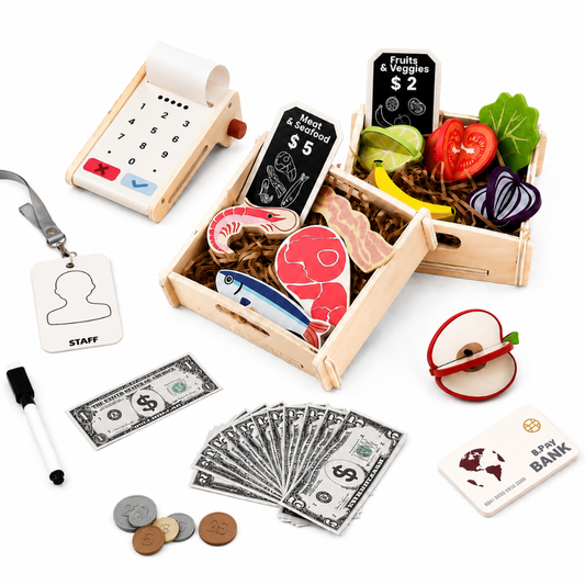 Little Teekie Wooden Play Food Kitchen Set