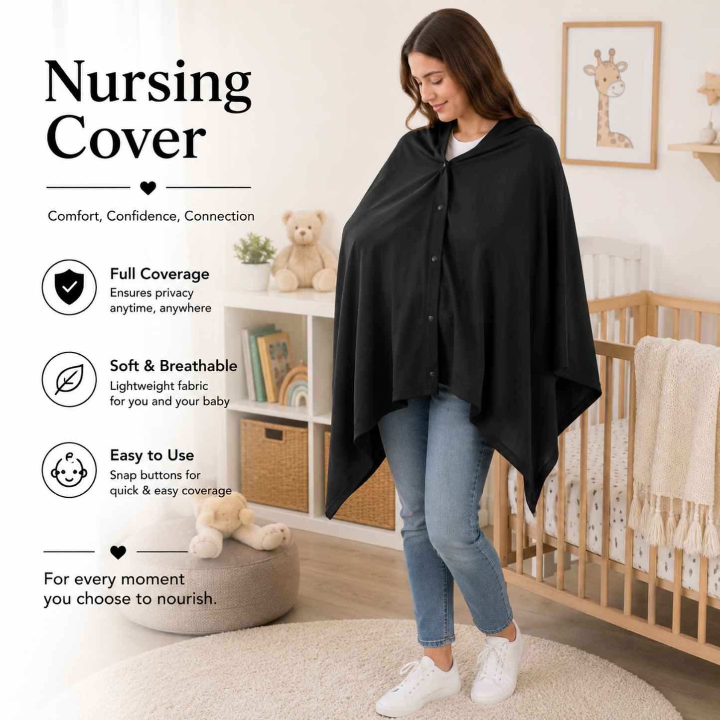 Little Teekie Maternity Nursing Cover Shawl for Breastfeeding