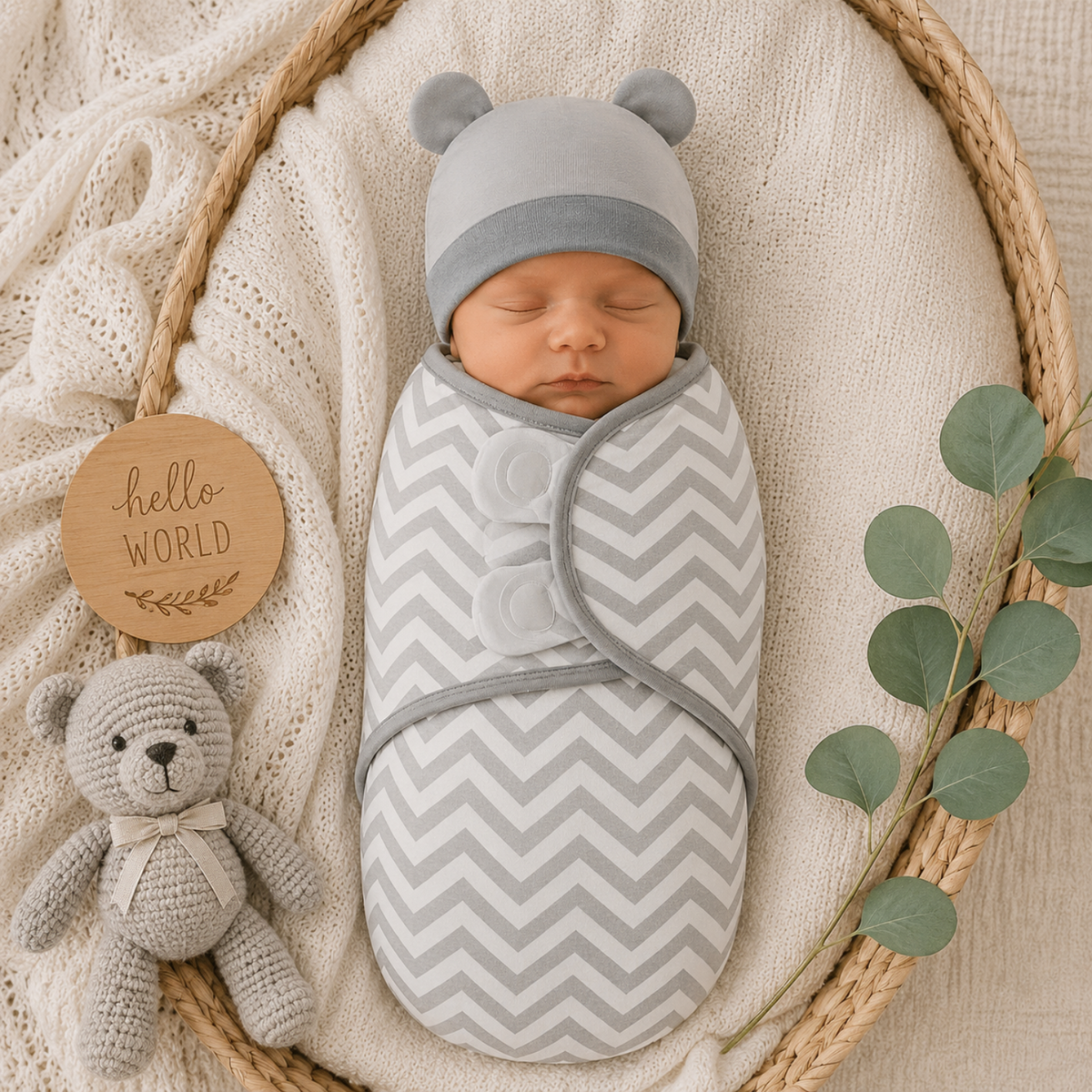 Little Teekie Adjustable Baby Swaddle Wrap Set