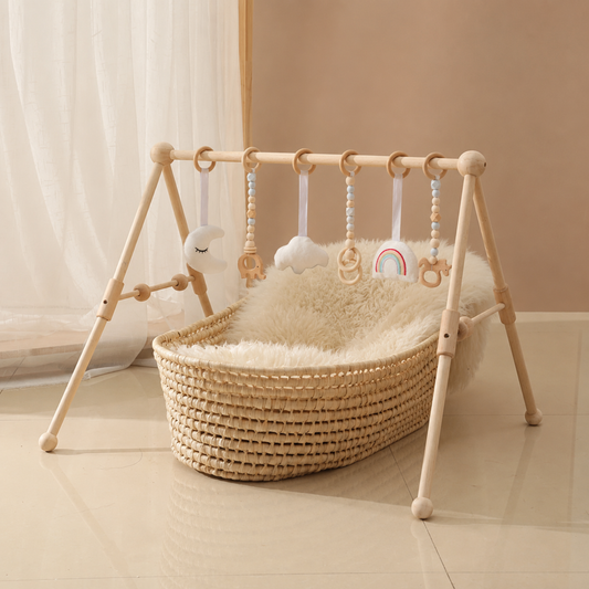 Little Teekie Wooden Baby Play Gym & Sensory Activity Toy