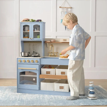 Montessori Wooden Play Kitchen with Storage
