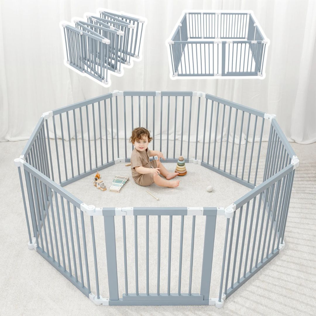 Little Teekie Wooden Baby Playpen Safety Fence