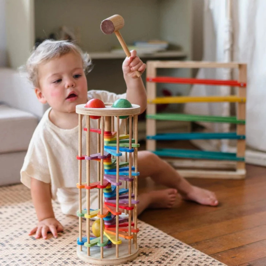 Little Teekie Wooden Pound & Ball Drop Tower