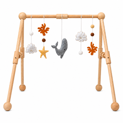 Little Teekie Wooden Baby Play Gym with Detachable Toy