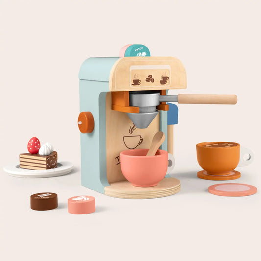 Little Teekies Wooden Kids Coffee Maker Set – Barista Play Kitchen Toy