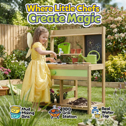 Little Teekie Kids Outdoor Mud Kitchen Play Set