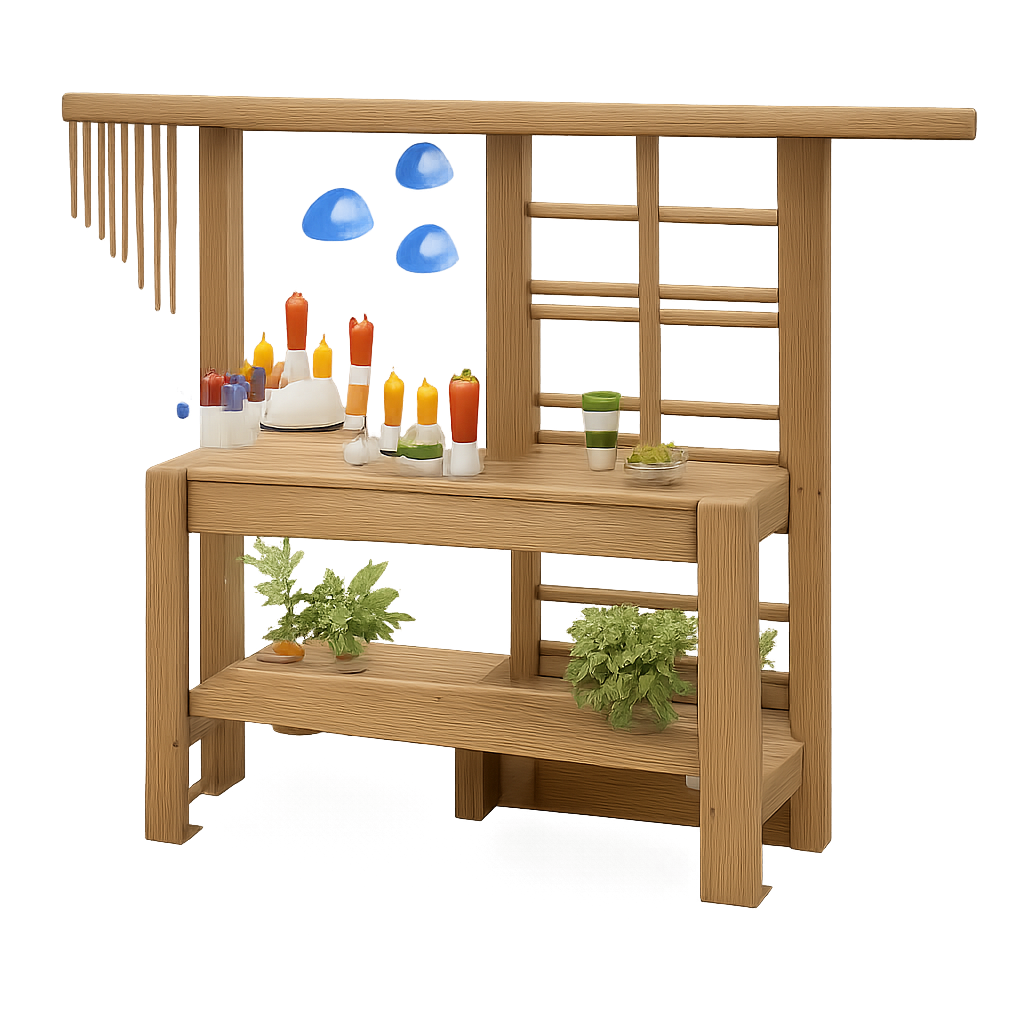 Little Teekie Wooden Outdoor Mud Pie Kitchen Play Set