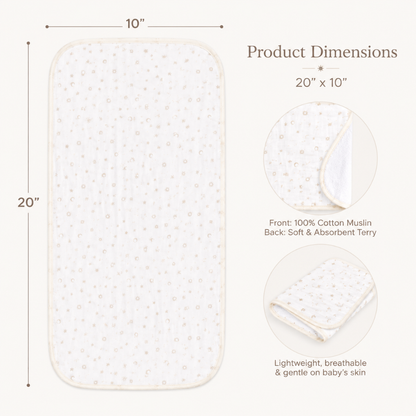 Little Teekies Muslin Baby Burp Cloth Set