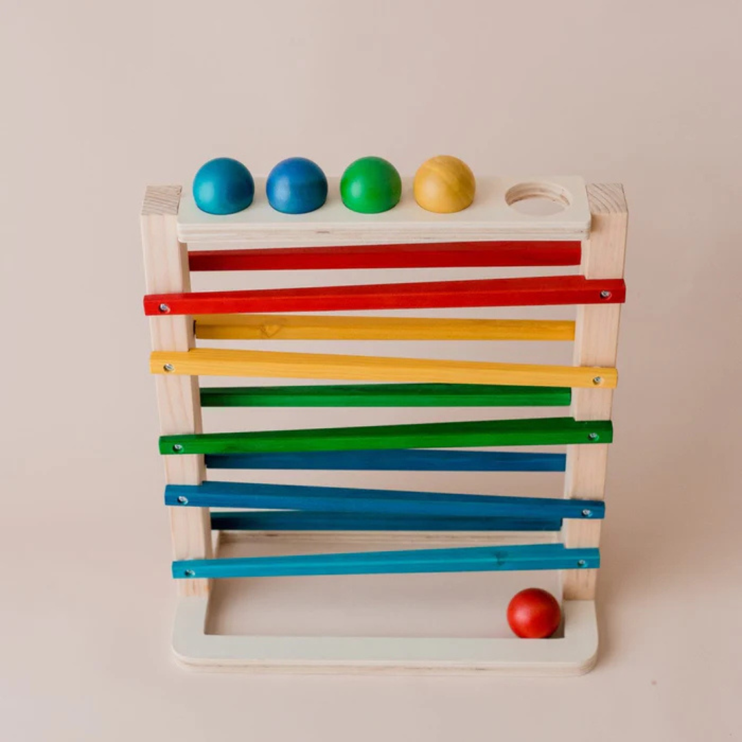 Little Teekie Wooden Ball Drop Track Toy