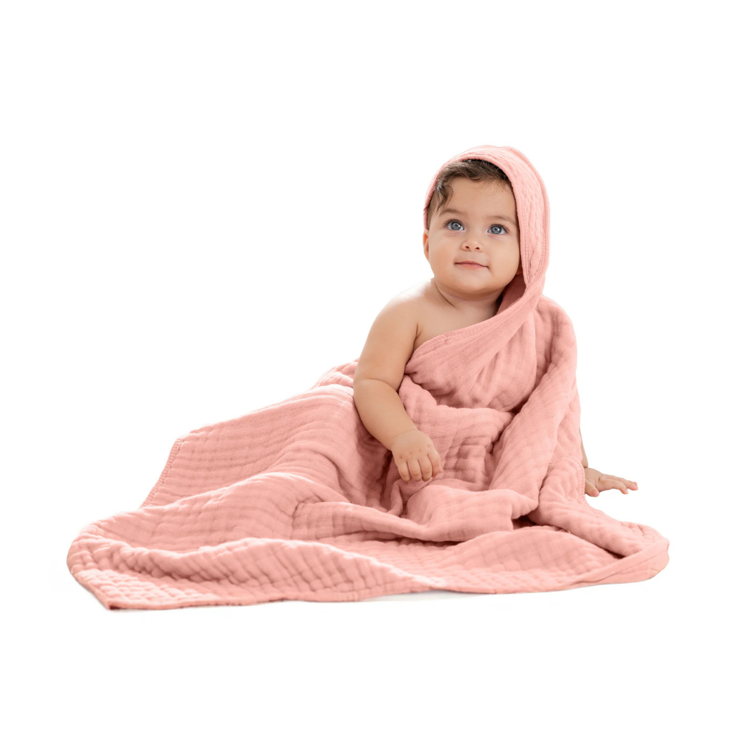Little Teekie Soft Muslin Baby Hooded Towel Set