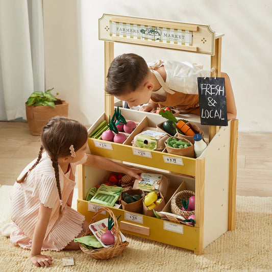 Little Teekie Wooden Grocery Play Food Set