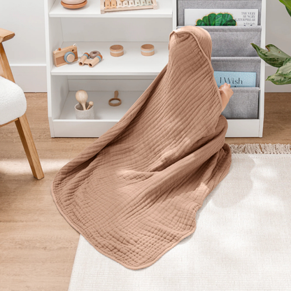 Little Teekie Soft Muslin Baby Hooded Towel Set