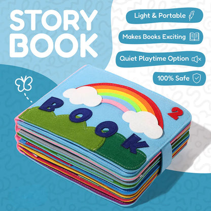 Interactive Montessori Felt Activity Story Book for Toddlers