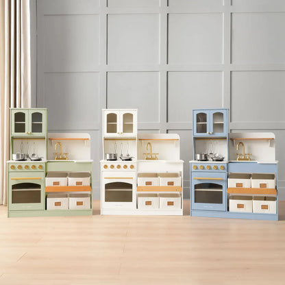 Montessori Wooden Play Kitchen with Storage