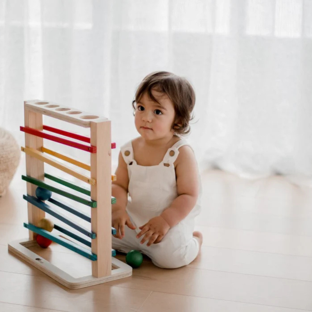 Little Teekie Wooden Ball Drop Track Toy