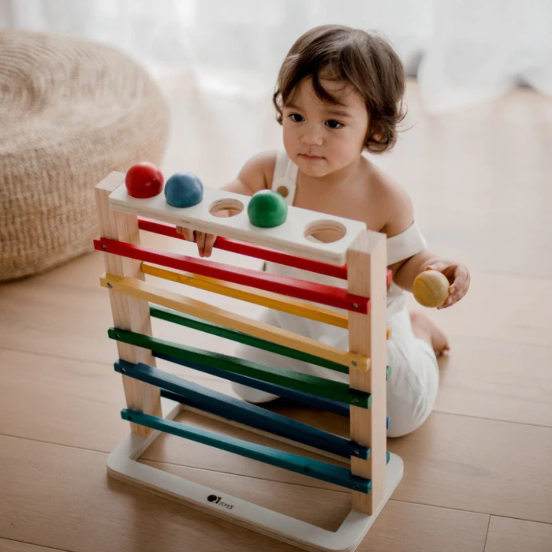 Little Teekie Wooden Ball Drop Track Toy