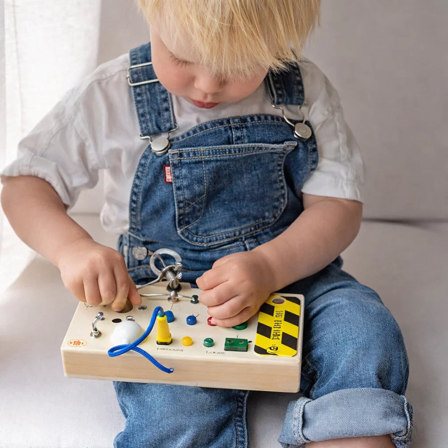 Little Teekies Wooden Switch Activity Board Kids Busy Learning Toy