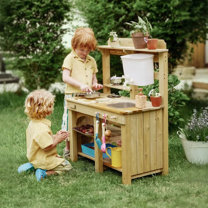 Little Teekies Outdoor Mud Kitchen with Water Faucet