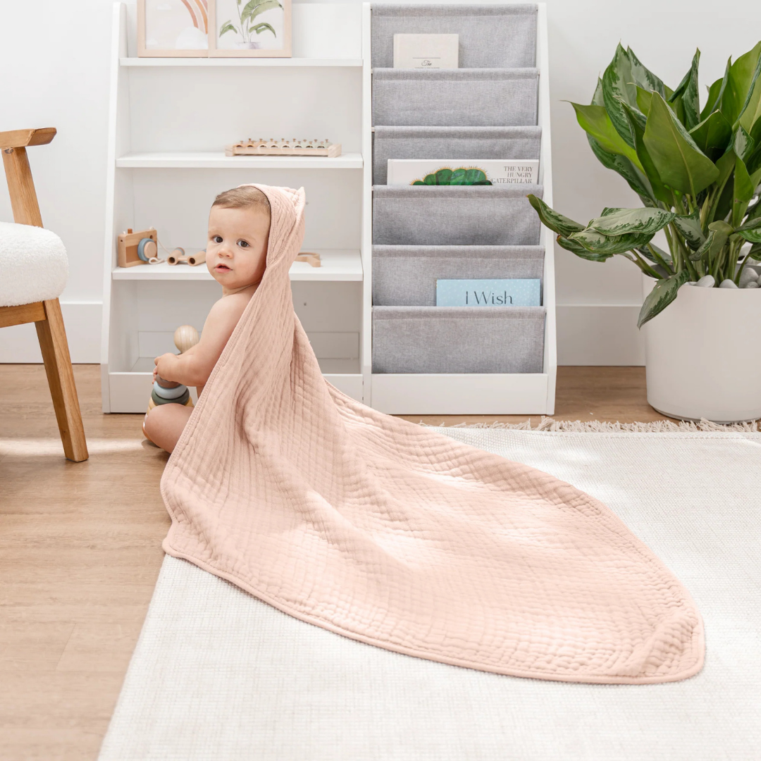 Little Teekie Soft Muslin Baby Hooded Towel Set