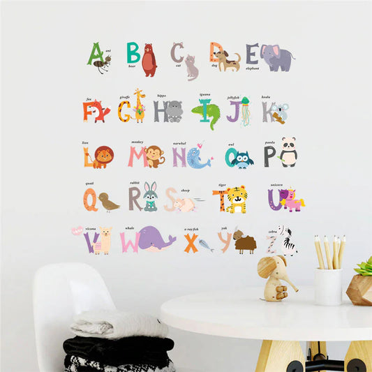 Little Teekie Animal Alphabet Wall Stickers
