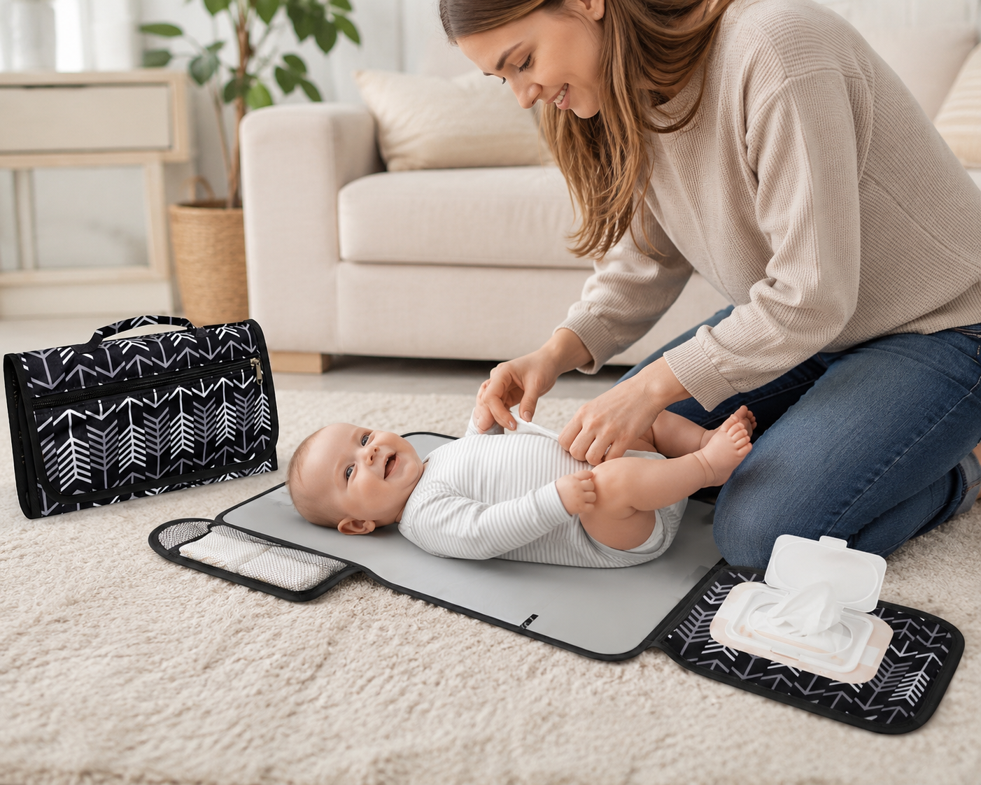 Little Teekie Portable Baby Changing Pad Organizer