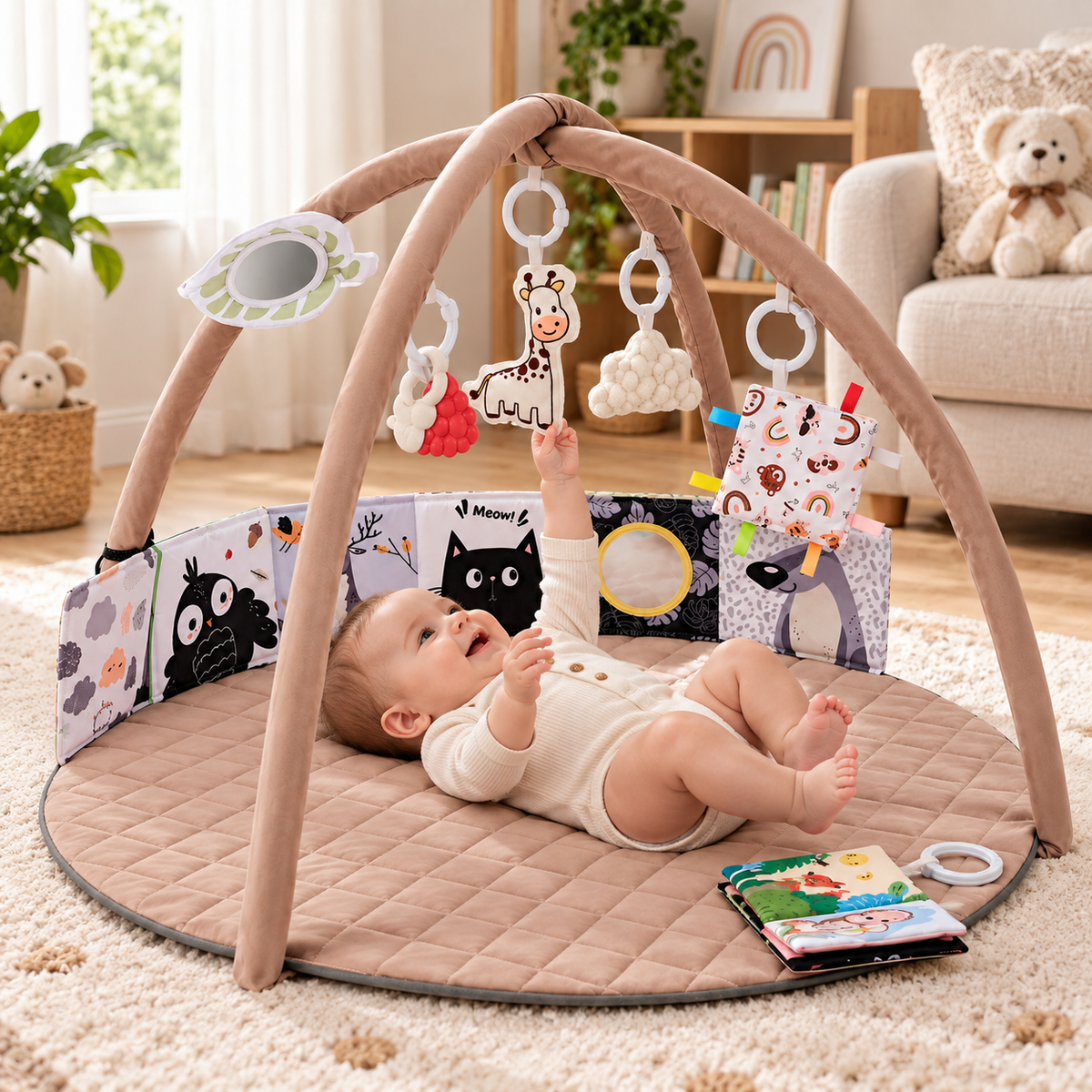 Little Teekie Baby Play Gym Mat with Detachable Toys