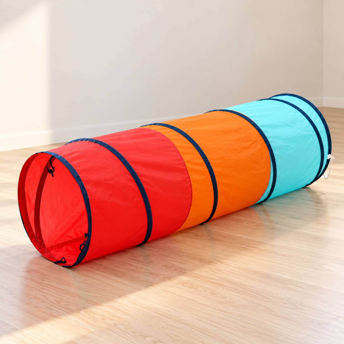 Little Teekie Play Tunnel | OEKO-TEX Cotton Canvas, Foldable – Multicolor