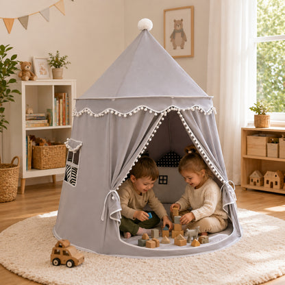 Kids Play Tent Indoor Princess Teepee | Gray