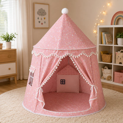 Kids Play Tent Indoor Princess Teepee | Pink Cotton