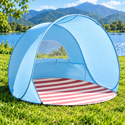 Little Teekie Baby Beach Tent | UPF 50+ Pop-Up Sun Shelter – Sky Blue