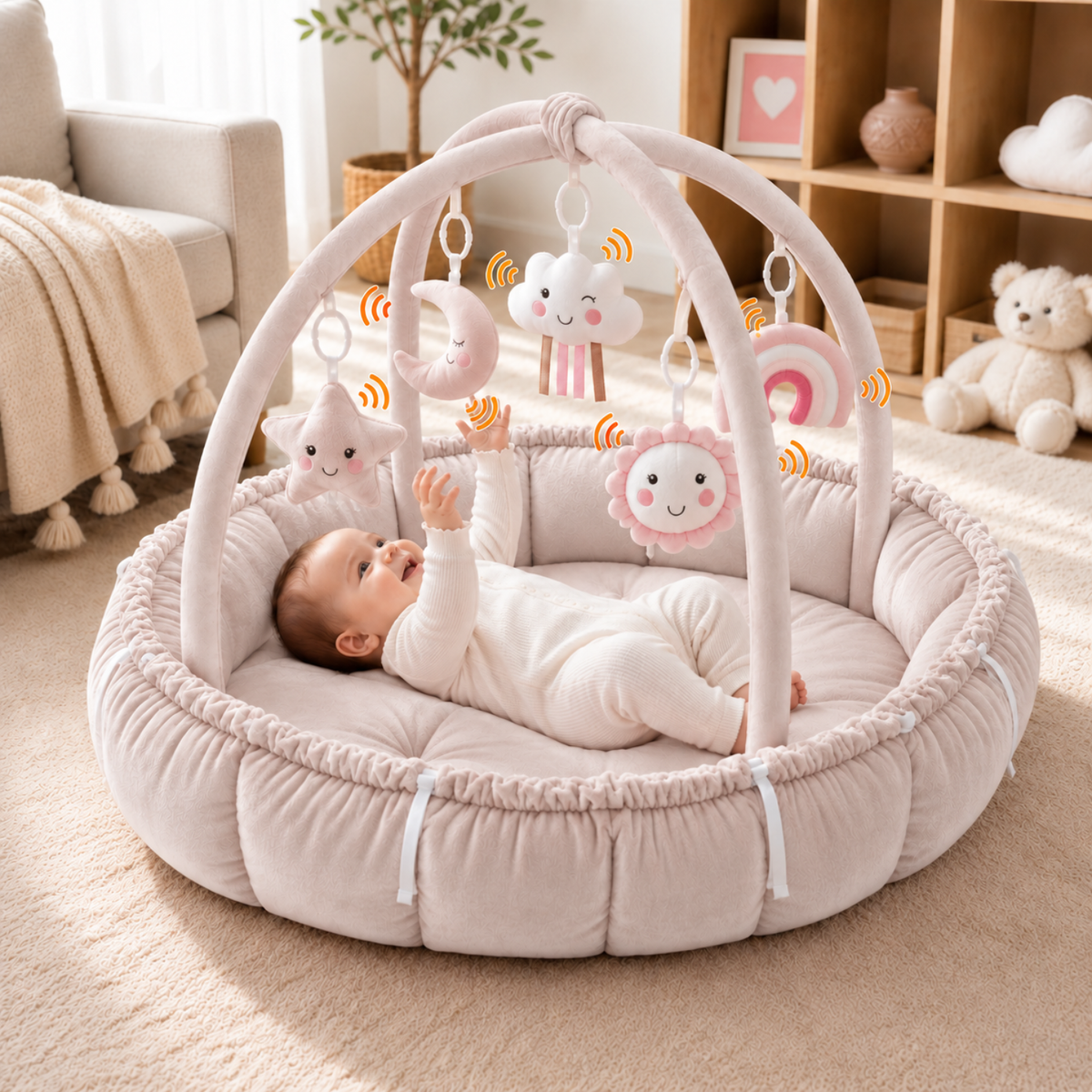 Little Teekie 5-in-1 Plush Baby Play Gym & Activity Mat