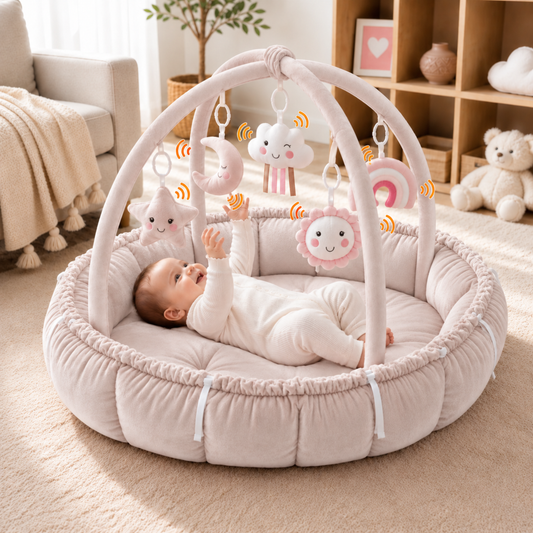 Little Teekie 5-in-1 Plush Baby Play Gym & Activity Mat