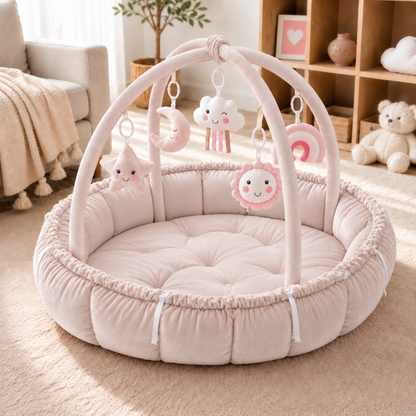 Little Teekie 5-in-1 Plush Baby Play Gym & Activity Mat