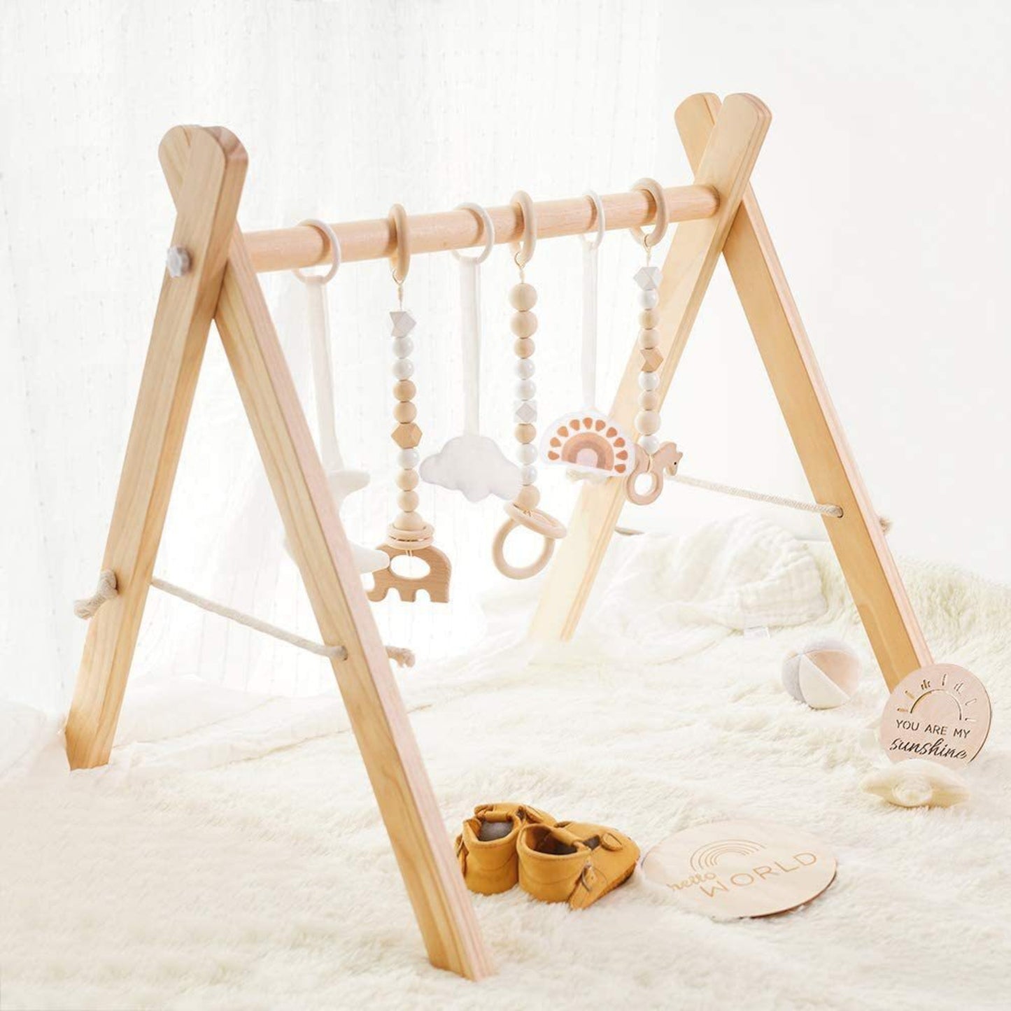 Little Teekie Wooden Baby Play Gym Activity Frame