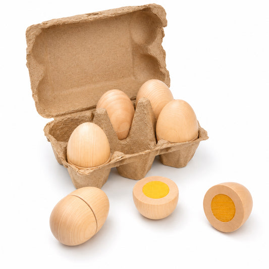 Little Teekie Wooden Egg Play Food Set