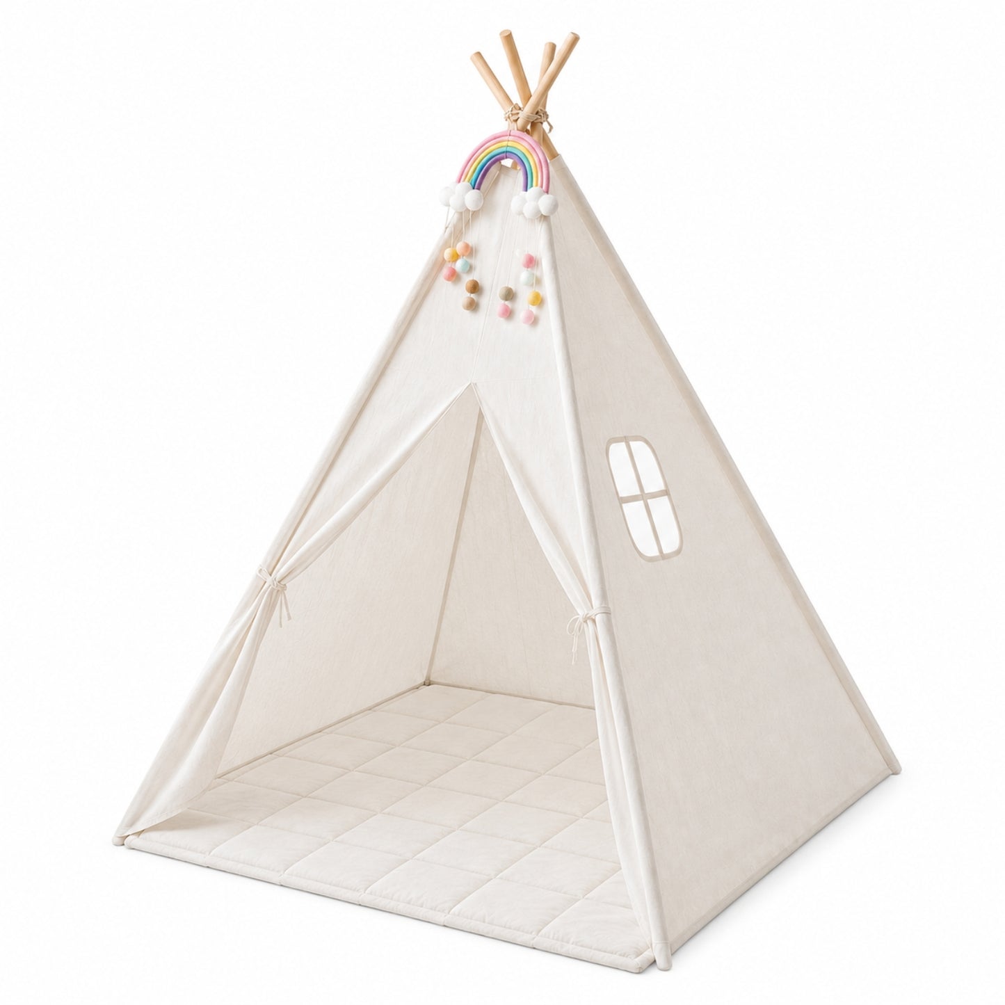 Little Teekies Kids Teepee Play Tent with Mat