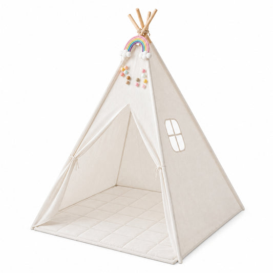 Little Teekies Kids Teepee Play Tent with Mat